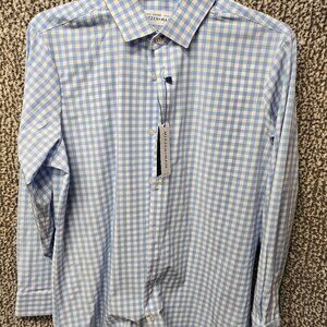 Mizzen Main blue gingham shirt NWT